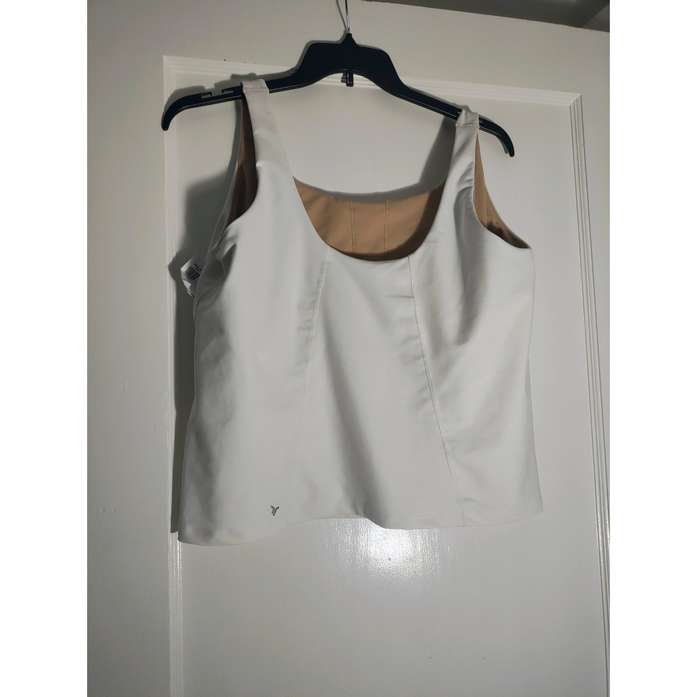 Old Navy Powersoft 2X White Active Tank Top NWT Plus Size Stretch